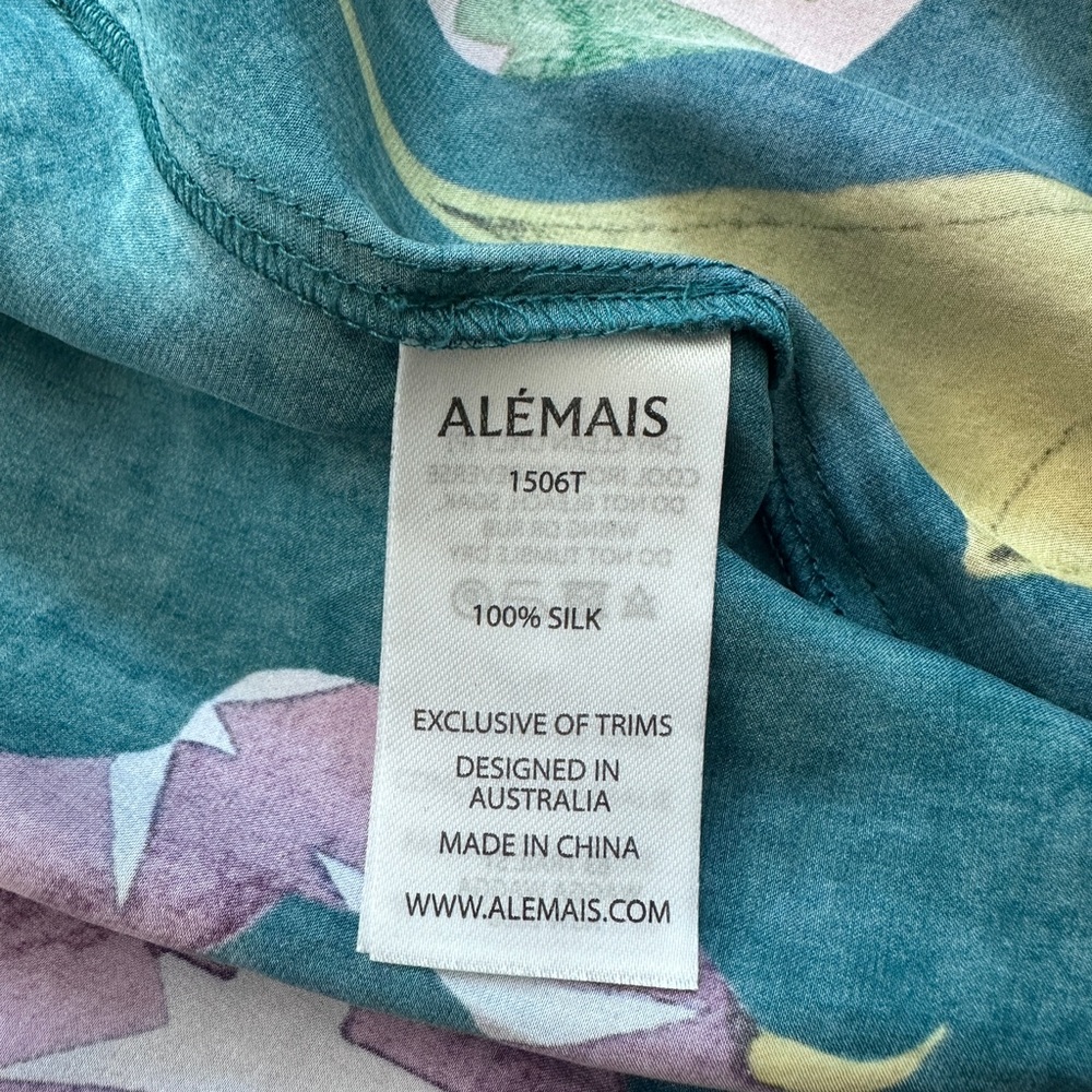 Alemais Guardian Silk Shirt & Pants Set – Green | Size AU 8 - US 4 - Picture 6 of 8